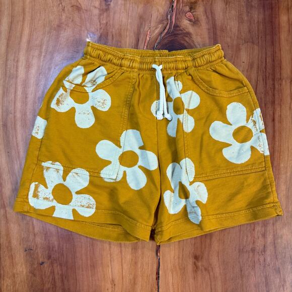 Big Bud Press Pants - Big Bud Press Women's Shorts XS Flower Power Cotton Los Angeles Mustard B3-10